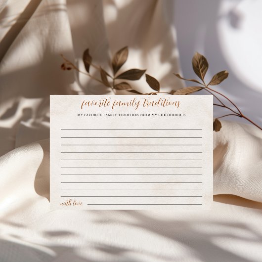 Fall in Love | Family Traditions Bridal Shower  Feestdagenkaart