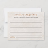 Fall in Love | Family Traditions Bridal Shower  Feestdagenkaart (Voorkant)