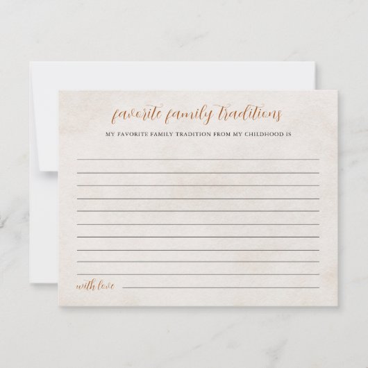 Fall in Love | Family Traditions Bridal Shower  Feestdagenkaart (Voorkant)