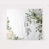 Fall In Love Groene Bruiloft Bridal Shower Achterg Wandkleed (Voorkant (horizontaal))