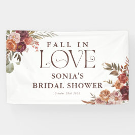 'Fall In Love' Herfstbloesems Bruidsmeisjesfeest Spandoek