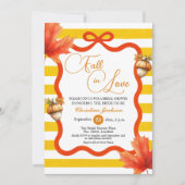 Fall in Love Maple Leaves Coquette Bridal Shower  Kaart (Voorkant)