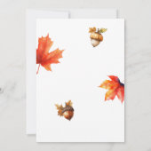 Fall in Love Maple Leaves Coquette Bridal Shower  Kaart (Achterkant)
