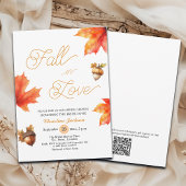 Fall in Love Maple Tree Leaves Bridal Shower  Kaart