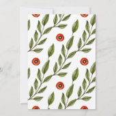 Fall In Love Mushroom Autumn Baby Shower  Kaart (Achterkant)