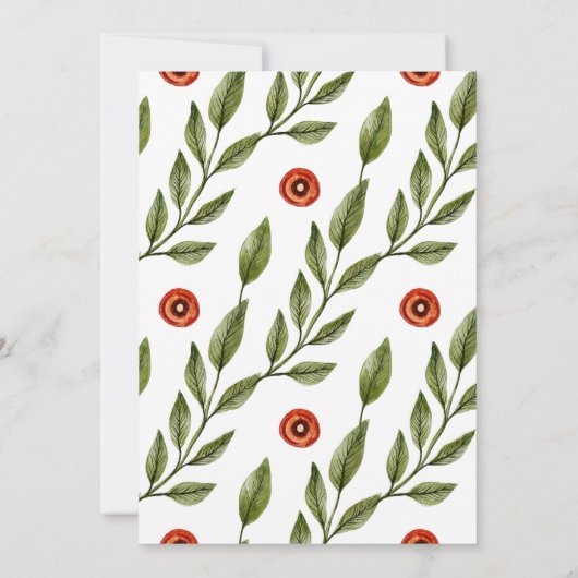 Fall In Love Mushroom Autumn Baby Shower Kaart (Achterkant)