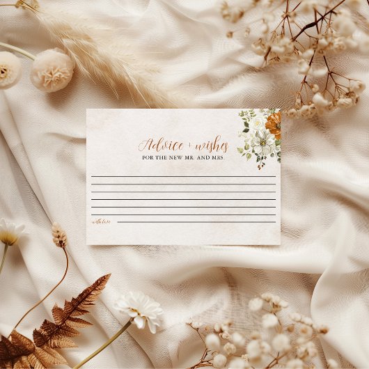 Fall in Love | Newlywed Advice and Wishes Game Informatiekaartje