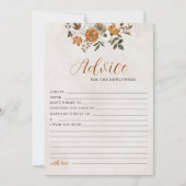 Fall in Love | Newlywed Advice and Wishes Game  Kaart (Voorkant)