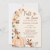 Fall in Love Pumpkin Bridal Shower Kaart (Voorkant)