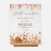 Fall in Love Pumpkin Bridal Shower Welcome Acryl Bord (Voorkant)