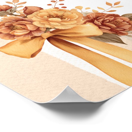 Fall in Love Pumpkin Bridal Shower Welcome Poster (Hoek)