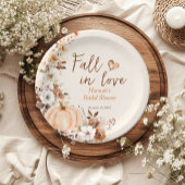 Fall in Love Pumpkin Bruidsbruiloft Papieren Bord