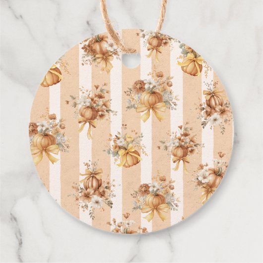 Fall in Love Pumpkin Bruidsfeest Dank Je Bedankjes Labels (Achterkant)