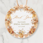 Fall in Love Pumpkin Bruidsuitnodiging Bedankt Bedankjes Labels (Voorkant)