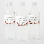 Fall in Love Pumpkin Floral Bridal Shower Waterfles Etiket (Flessen)