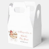 Fall In Love Pumpkin Stroller Floral Baby Shower Bedankdoosjes (Geopend)