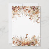 Fall in love Pumpkin Wildflower Couples Shower Kaart (Achterkant)
