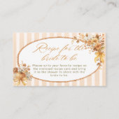 Fall in Love Recipe for the Bride Informatiekaartje (Voorkant)