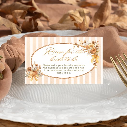 Fall in Love Recipe for the Bride Informatiekaartje