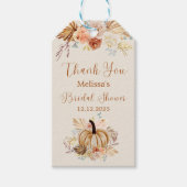 Fall In Love Rustic Bridal Shower Thank You Cadeaulabel (Voorkant)