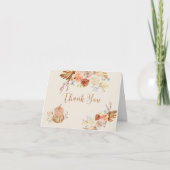 Fall In Love Rustic Elegant Bridal Shower Bedankkaart (Voorkant)