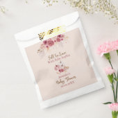 Fall In Love Rustic Fall Pink Pumpkin Baby Shower Bedankzakje (Gezegeld)