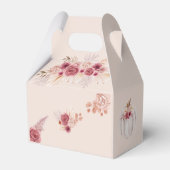 Fall In Love Rustic Pink Pumpkin Baby Shower Bedankdoosjes (Achterkant)