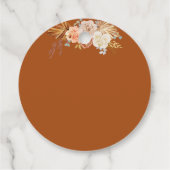 Fall In Love Rustic Terracotta Bridal Shower Bedankjes Labels (Achterkant)