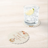 Fall In Love Rustic Terracotta Bridal Shower Kartonnen Onderzetters (Insitu)