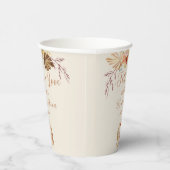 Fall In Love Rustic Terracotta Bridal Shower Papieren Bekers (Rechts)