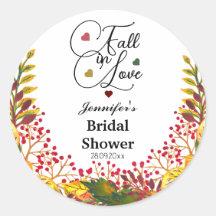 Fall in Love Script Floral Bridal Shower