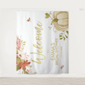 Fall in Love-spandoek Herfst Goud Pompoen Wandkleed (Voorkant)