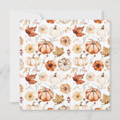 Fall In Love  Terracotta Gold Floral Bridal Shower Kaart (Achterkant)