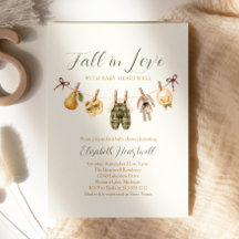 Fall in Love Watercolor Clothesline Baby Shower
