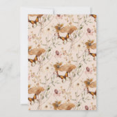 Fall in Love Wildflower Bridal Shower Invitation Kaart (Achterkant)