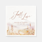 Fall In Love Wildflower Mountain Rustic Wedding Servet (Voorkant)