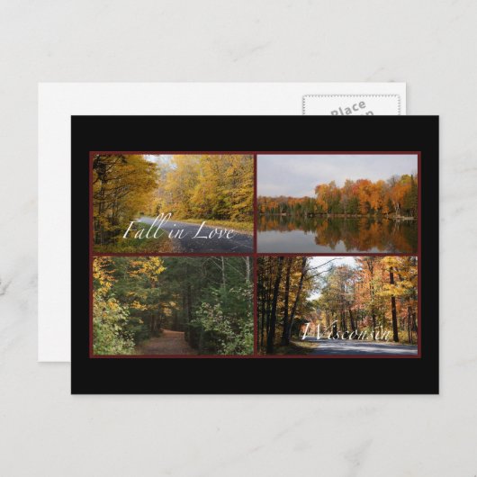 Fall In Love Wisconsin 2 Briefkaart (Voorkant / Achterkant)