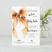 Fall in Love with Baby Shower Invitation Kaart (Staand voorkant)
