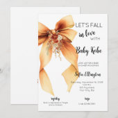 Fall in Love with Baby Shower Invitation Kaart (Voorkant / Achterkant)