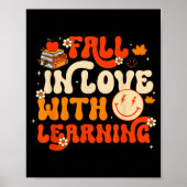 Fall In Love With Learning Autum Thanksgiving Teac Poster (Voorkant)