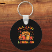 Fall In Love With Learning Autum Thanksgiving Teac Sleutelhanger (Voorkant)