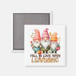 Fall in Love with Learning – Autumn Gnome Trio Magneet