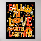 Fall In Love With Learning Autumn Thanksgiving Pum Poster (Voorkant)