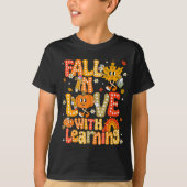 Fall In Love With Learning Autumn Thanksgiving Pum T-shirt (Voorkant)