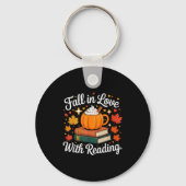 Fall In Love With Reading Autumn Pumpkin Mug Book  Sleutelhanger (Voorkant)