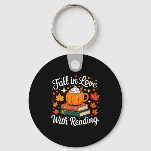 Fall In Love With Reading Autumn Pumpkin Mug Book  Sleutelhanger (Voorkant)