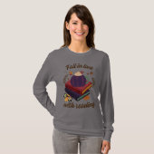 Fall In Love With Reading- Pumpkin - Autumn Leaves T-shirt (Voorkant volledig)