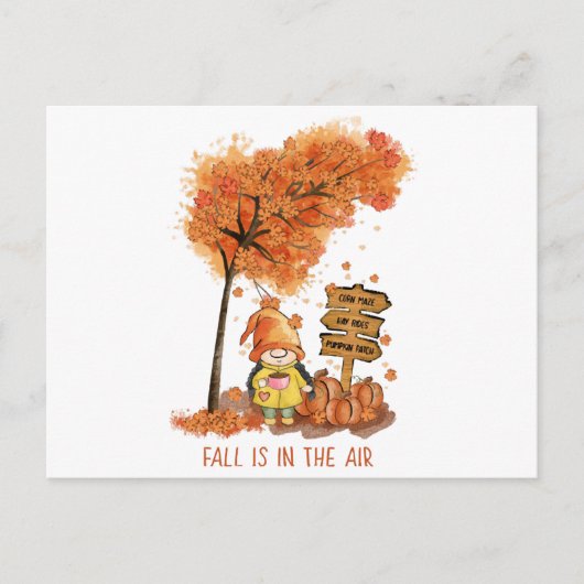 Fall Is In the Air Autumn Lover Gift Feestdagenkaart (Voorkant)