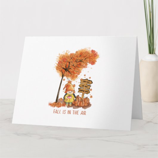 Fall Is In the Air Autumn Lover Gift  Kaart (Voorkant)