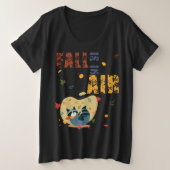 Fall Is in The Air Raccoon Autumn Grote Maat T-shirt (Design voorkant)